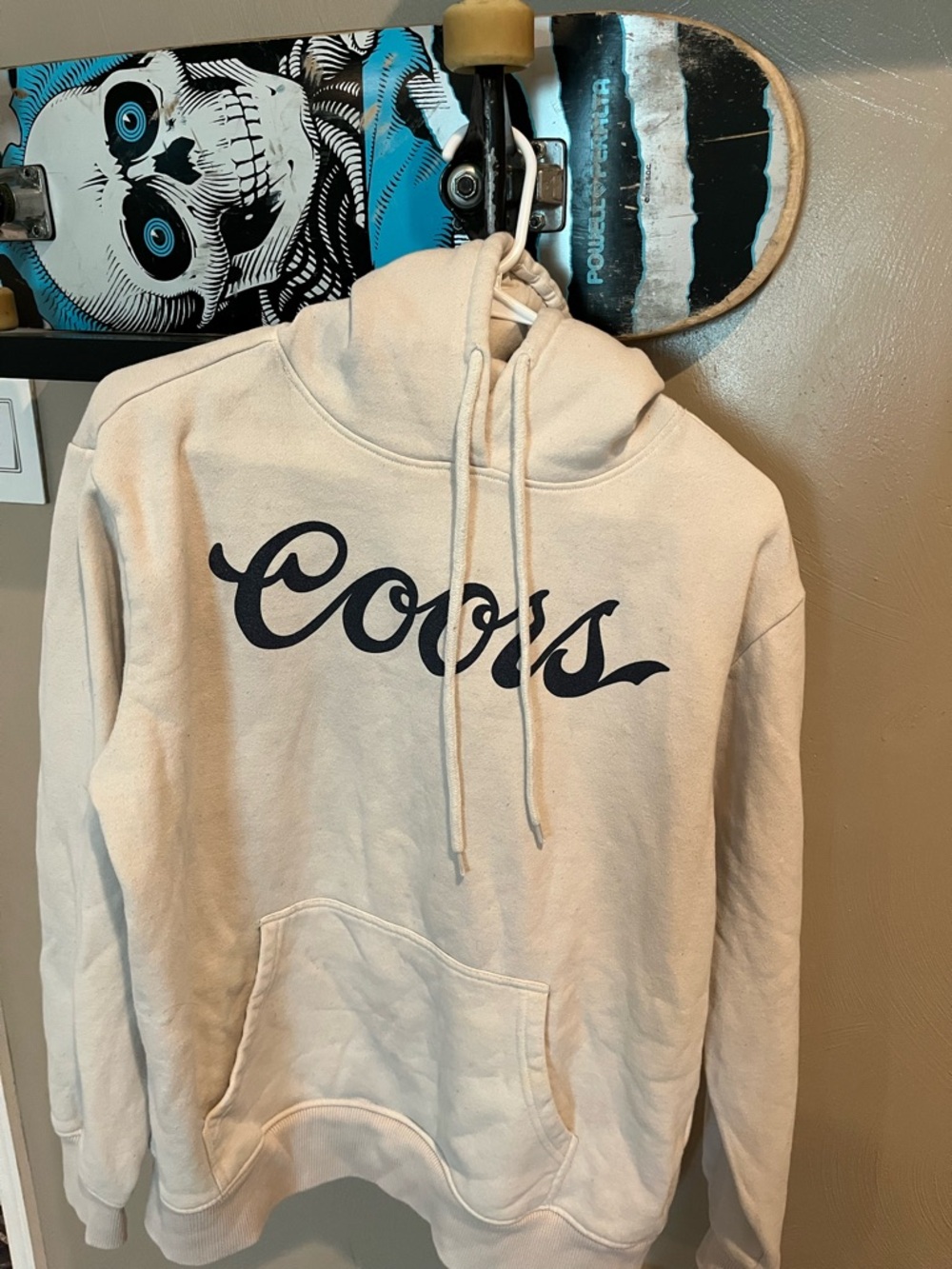 Coors Cream Pullover Hoodie - Men's Cozy Sweatshirt